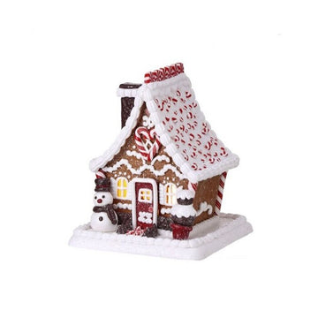 LED Snowman Gingerbread House