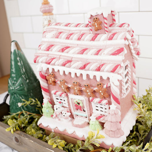 9 Inch LED Marshmallow Gingerbread House - Christmas Place