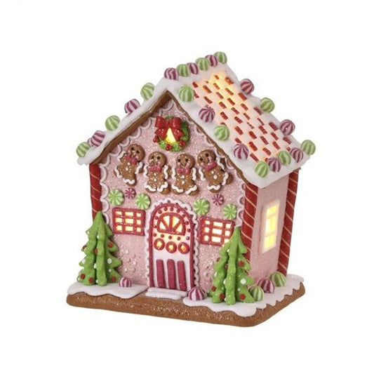 8 Inch LED Marshmallow Gingerbread House