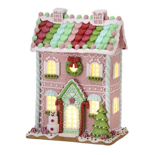 14 Inch LED Marshmallow Gingerbread House