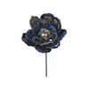 28In Midnight Blue Glamour Magnolia Stem - Christmas Place