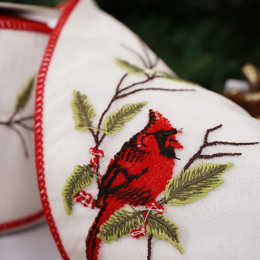 4X5 Sheer Cardinal Dupion Ribbon