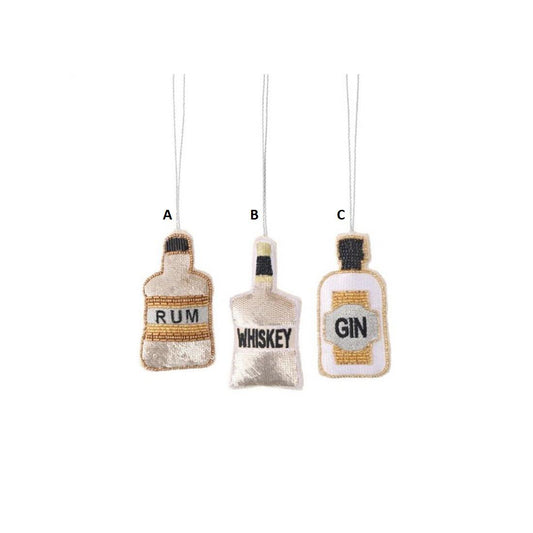 Beaded Liquor Bottle Ornament