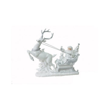 11In White Frost Santa On Sleigh