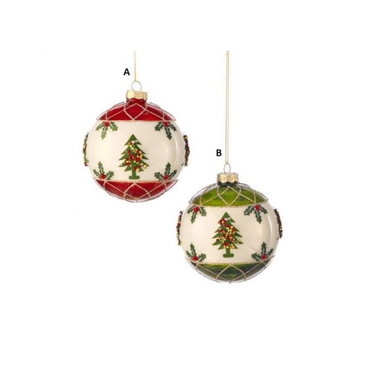 Glass Tree With Berry Ball Ornament