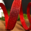 Red Glitter Wired Ribbon - Christmas Place