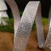 Silver Glitter Wired Ribbon - Christmas Place