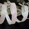 1Inch White Glitter Wired Ribbon - Christmas Place