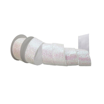 White Iridescent Sequin Ribbon - Christmas Place