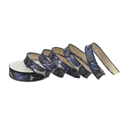 1X10 Dark Blue Champagne Jewle Sheer Ribbon