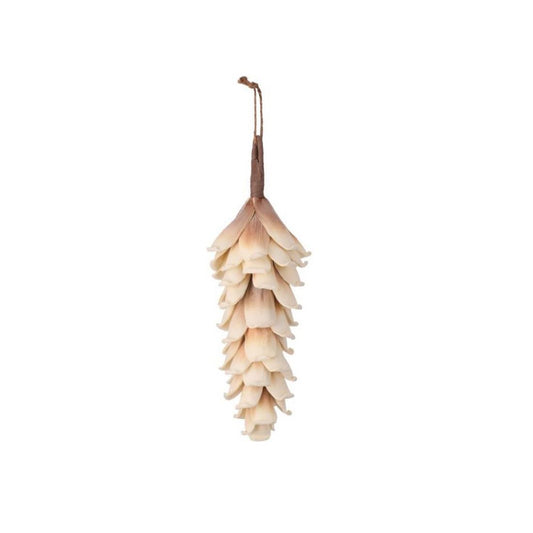 Cream Foam Pinecone Ornament