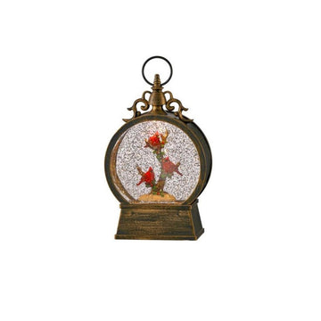 9In Led Cardinal Tree Water Globe