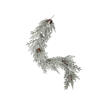 60In Snowy Pine Cone Garland