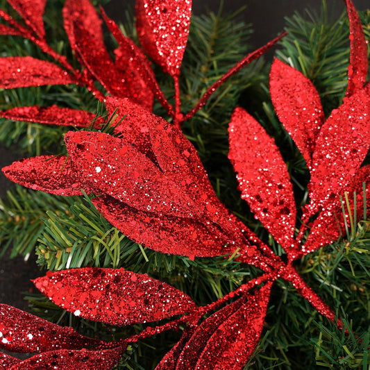 20In Red Sequin Glitter Laurel Spray - Christmas Place