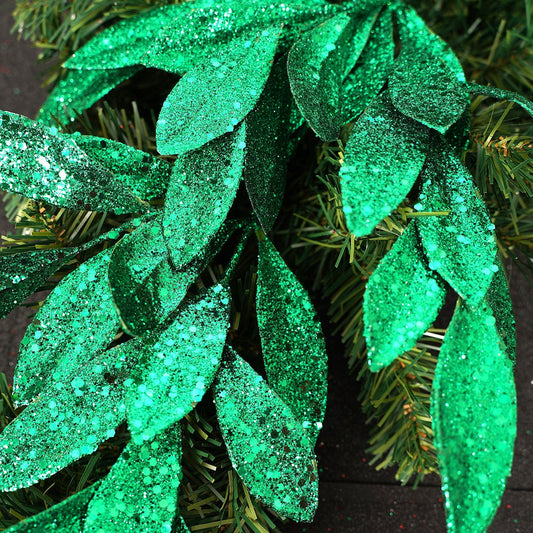 20In Green Sequin Glitter Laurel Spray - Christmas Place