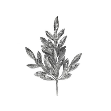 20In Silver Sequin Glitter Laurel Spray