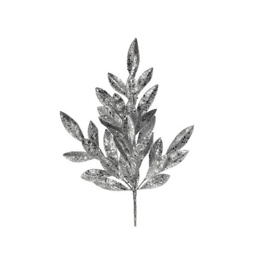20In Silver Sequin Glitter Laurel Spray