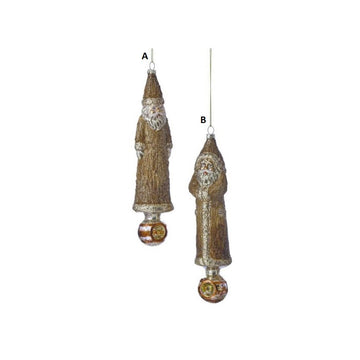 Glass Forest Santa Finial Ornament