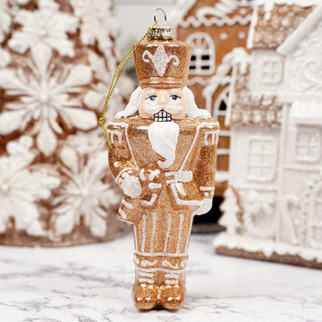 Glass Gingerbread Nutcracker Ornaments Two Styles Christmas Place