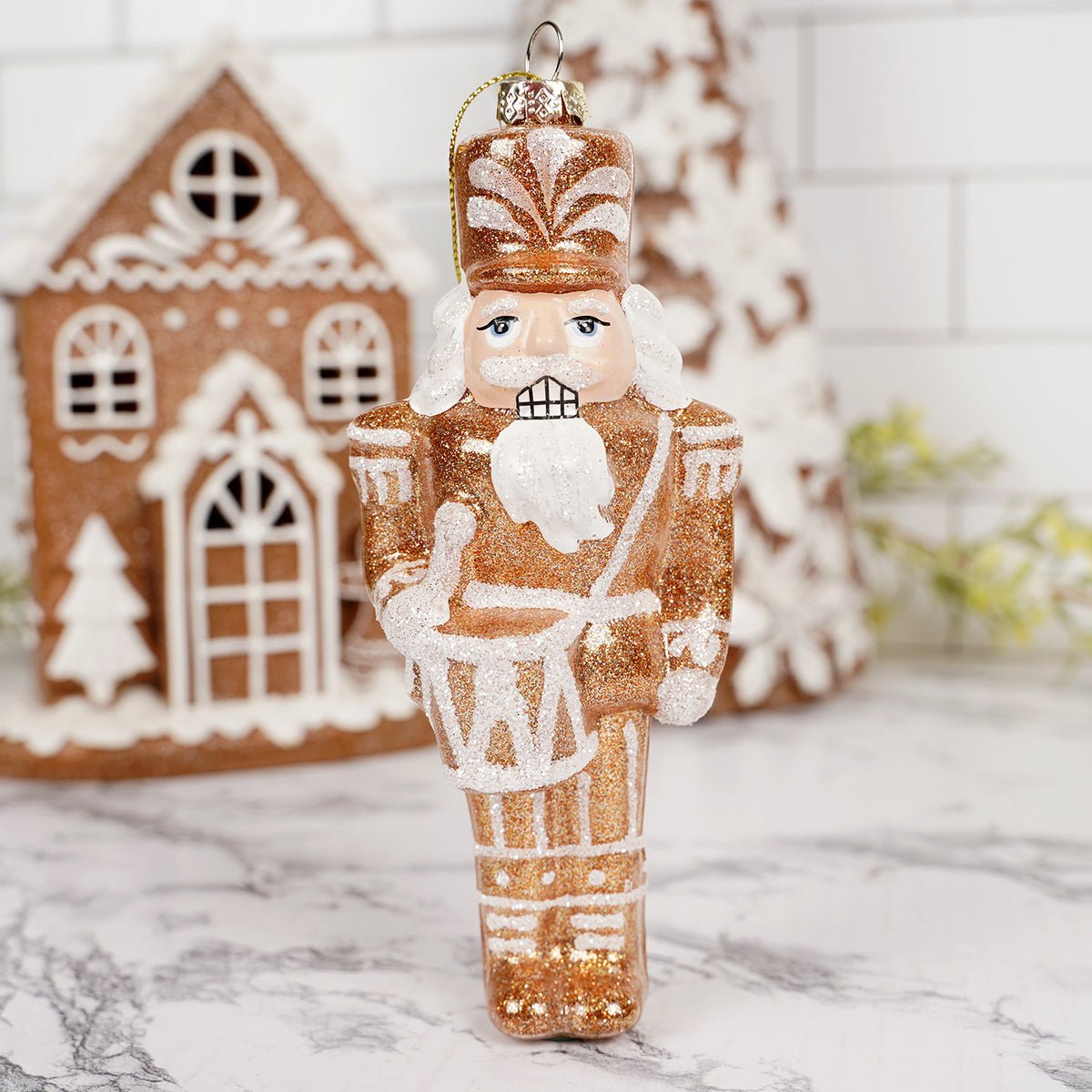 Glass Gingerbread Nutcracker Ornaments - Christmas Place