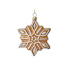 Glass Gingerbread Snowflake Ornament - Christmas Place