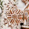 Glass Gingerbread Snowflake Ornament Christmas Place Ornaments