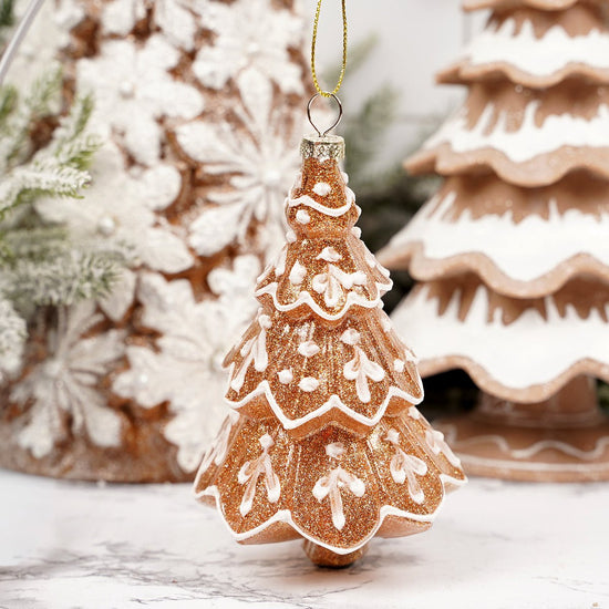 Glass Gingerbread Cookie Tree Ornament Christmas Decor Christmas Place