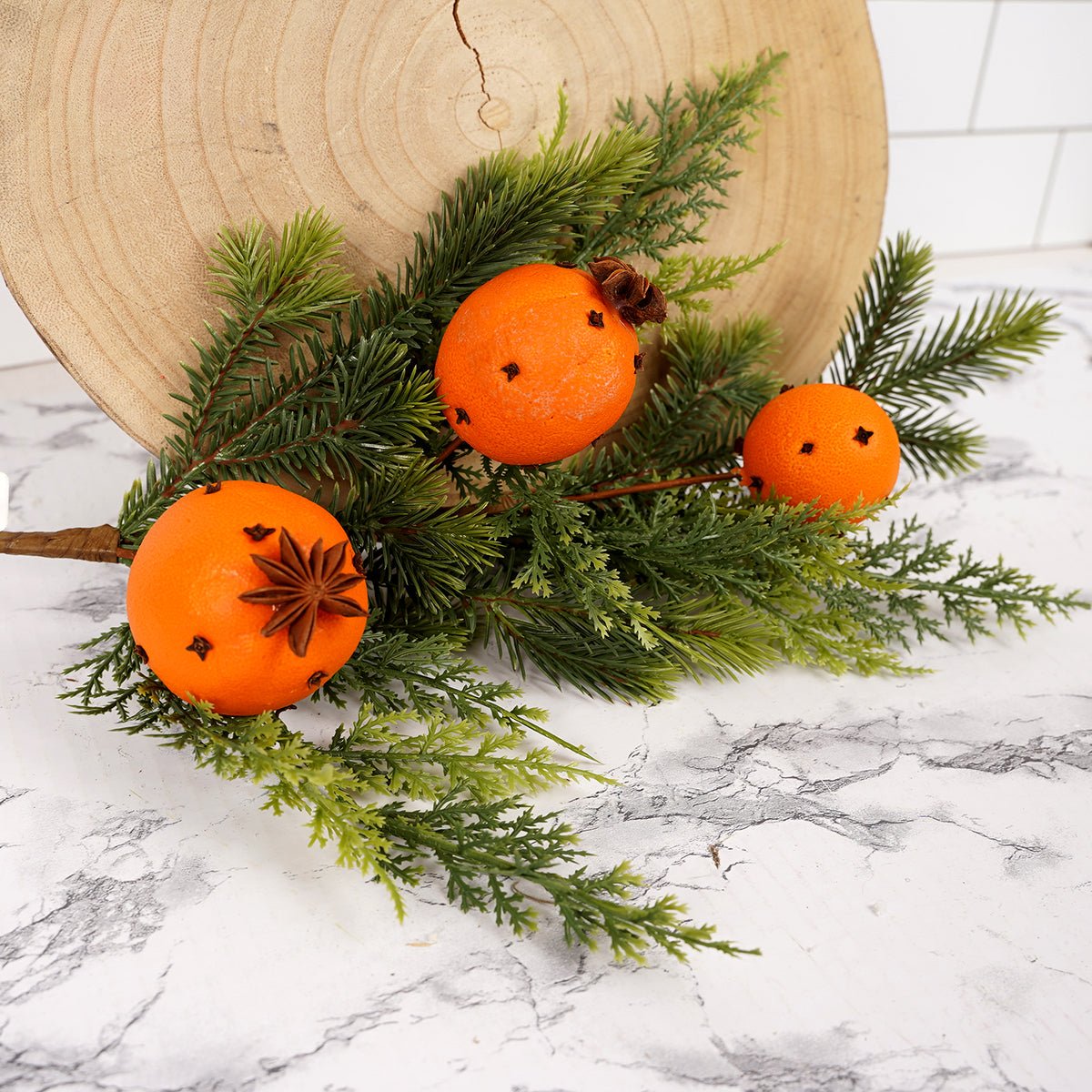 18In Evergreen Orange Clove Pick - Christmas Place