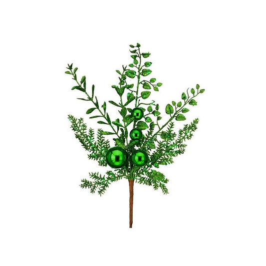 18In Green Glitter Ball Berry Spray