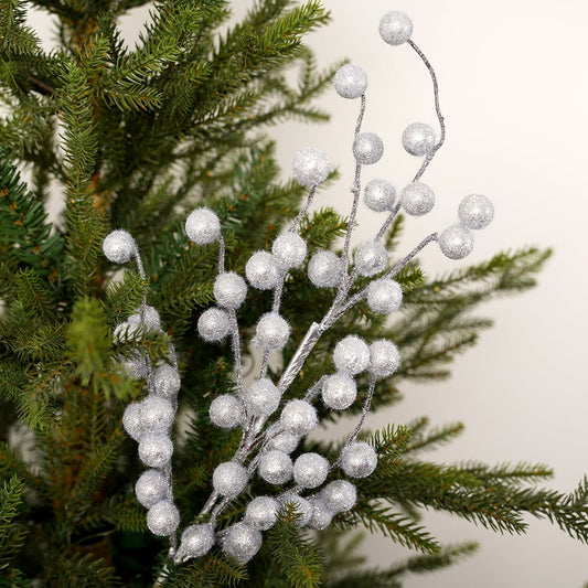Flocked Forest Berry Christmas Tree Spray - Christmas Place