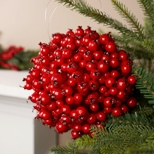Red Berry Ridge Kissing Ball - Christmas Place
