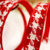 1X10 RED WHITE SCANDINAVIAN TWEED RIBBON - Christmas Place