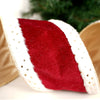 Burgundy Velvet Fur Edge Ribbon - Christmas Place