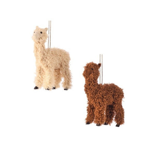 Faux Fur Llama Ornament