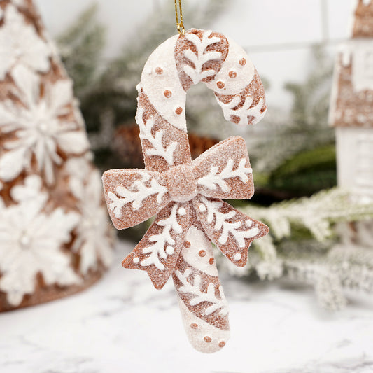 Gingerbread Candy Cane Ornament