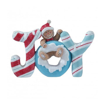 Red Blue Joy With Gingerbread Boy - Christmas Place
