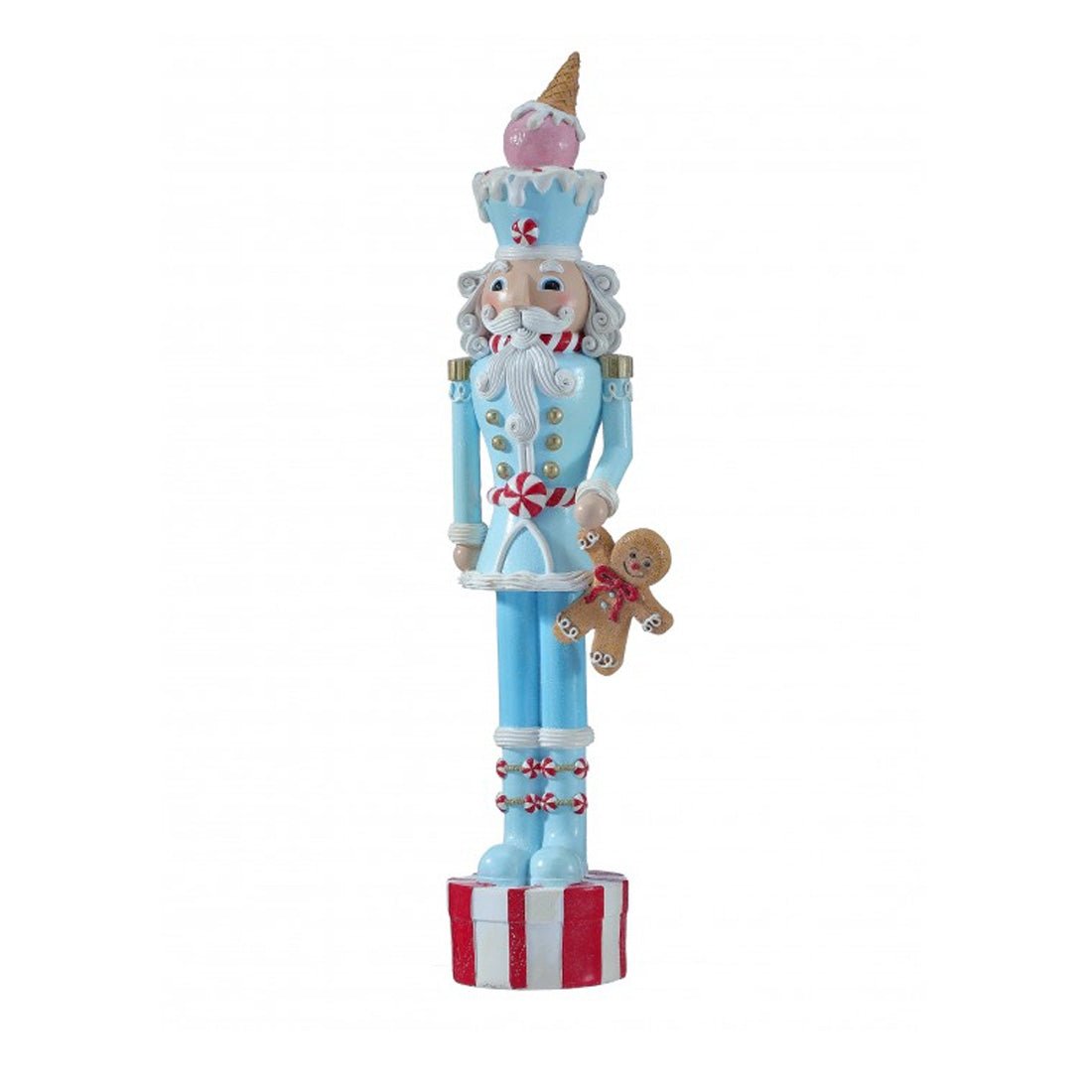 Red Blue Candy Nutcracker - Christmas Place