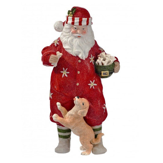 Santa With Dog And Treats - Christmas Place
