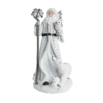 White Santa With Polar Bear And Bunny - Christmas Place