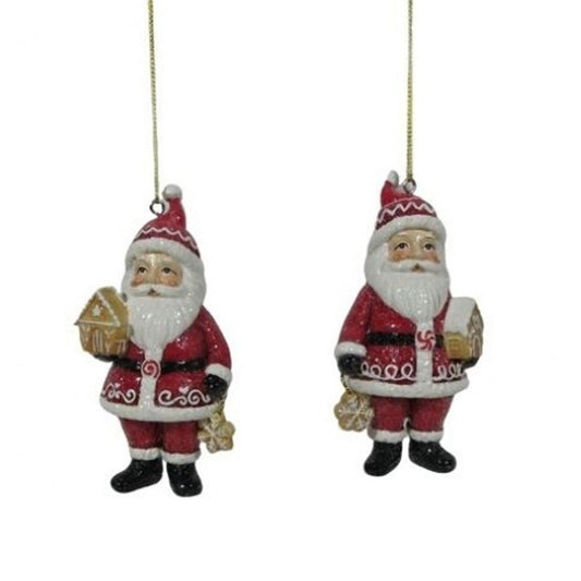 Santa With Gingerbread House Ornament - Christmas Place