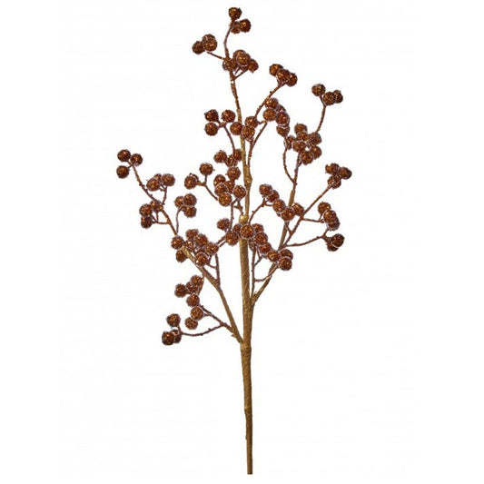 Brown Iced Berry Spray - Christmas Place