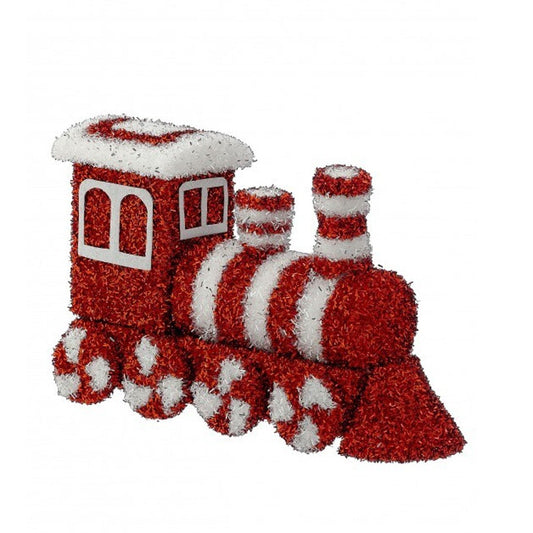 Red White Tinsel Candy Cane Express - Christmas Place