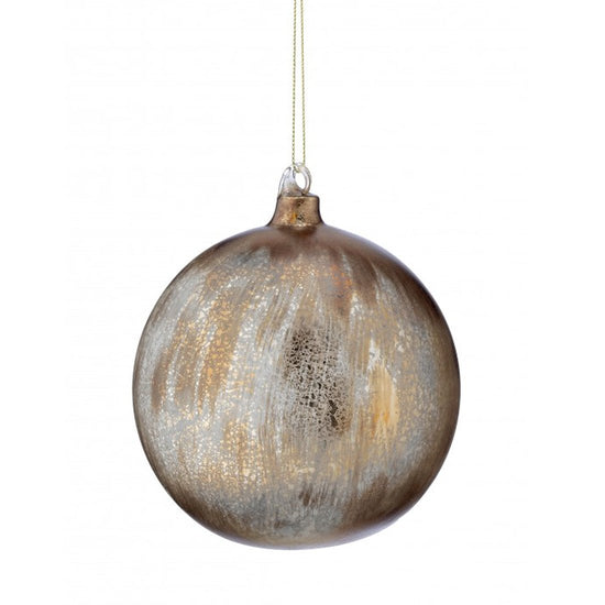 Antique Gold Glass Ball Ornament - Christmas Place
