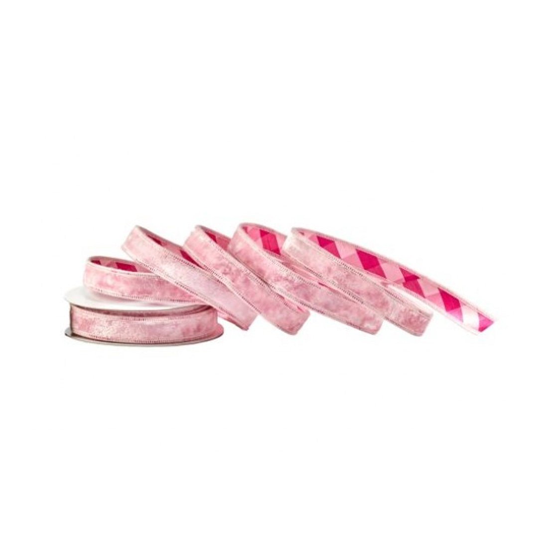 Blush Pink Plaid Backed Ribbon - Christmas Place
