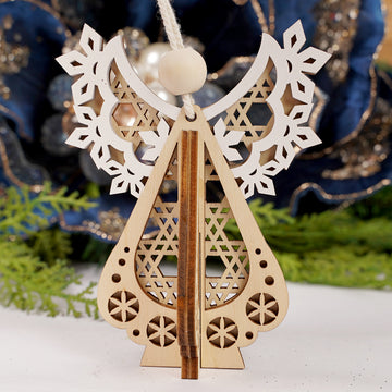 3D Wood Angel Ornament