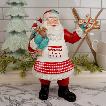 Red White Santa Holding Joy Sign - Christmas Place