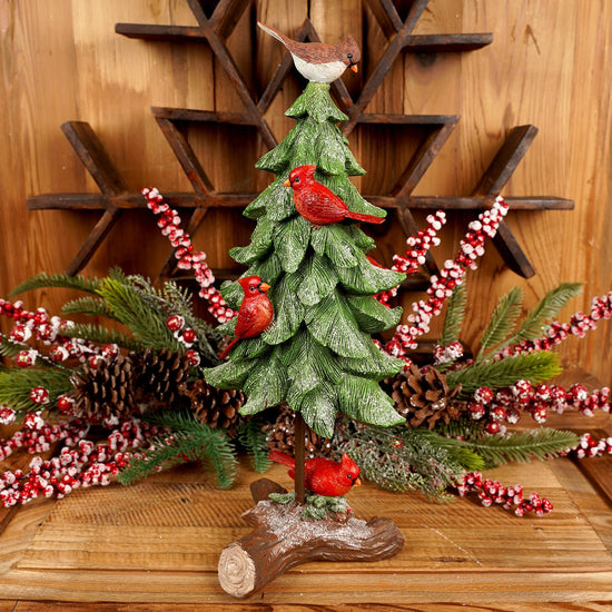 17Inch Cardinal Christmas Tree - Christmas Place