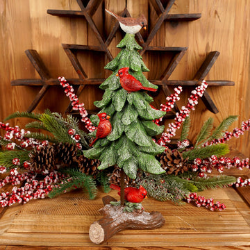 17Inch Cardinal Christmas Tree - Christmas Place