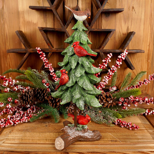 17Inch Cardinal Christmas Tree - Christmas Place
