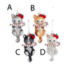 Noble Gems Cat with Candy Cane Ornament